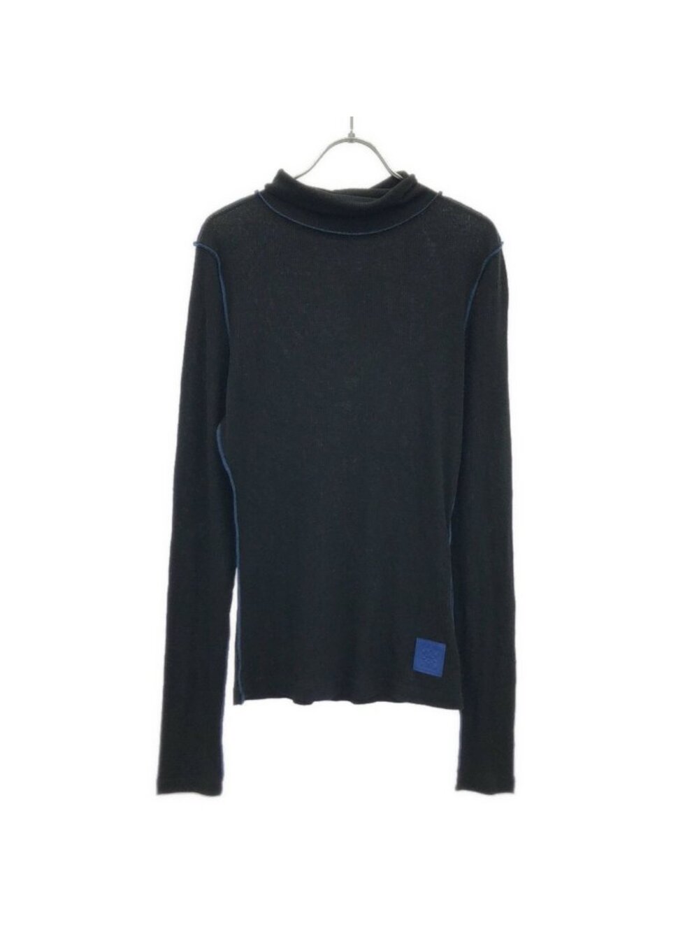 Loewe High Neck Rib Knit Sweater Black